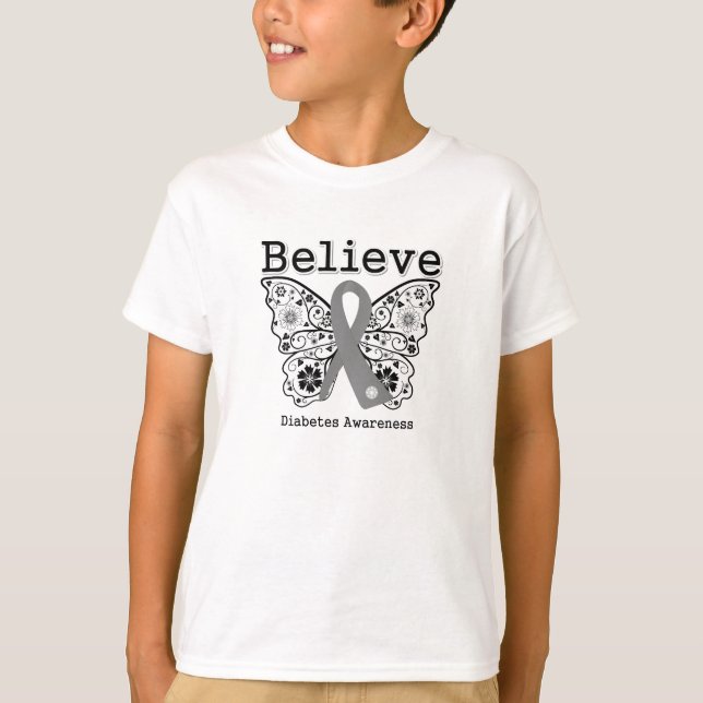 Camiseta Acredite a consciência do diabetes (Frente)