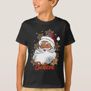 Camiseta Acredite Afro Papai Noel Africano Americano Natal