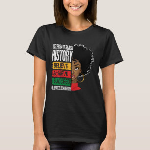 Camiseta Acredite Alcance Sucesso Mês da História Negra Org