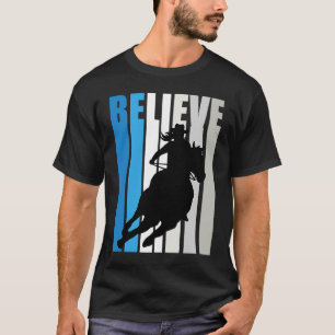 Camiseta Acredite em Blue Cowgirl Southern Girls Western Ho