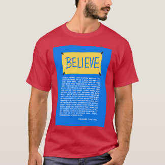 Camiseta Acredite em Citações engraçadas de Lasso