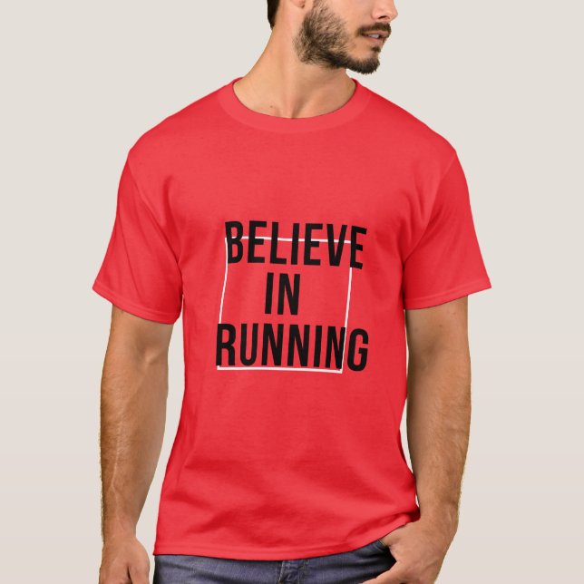 Camiseta Acredite em correr (Frente)