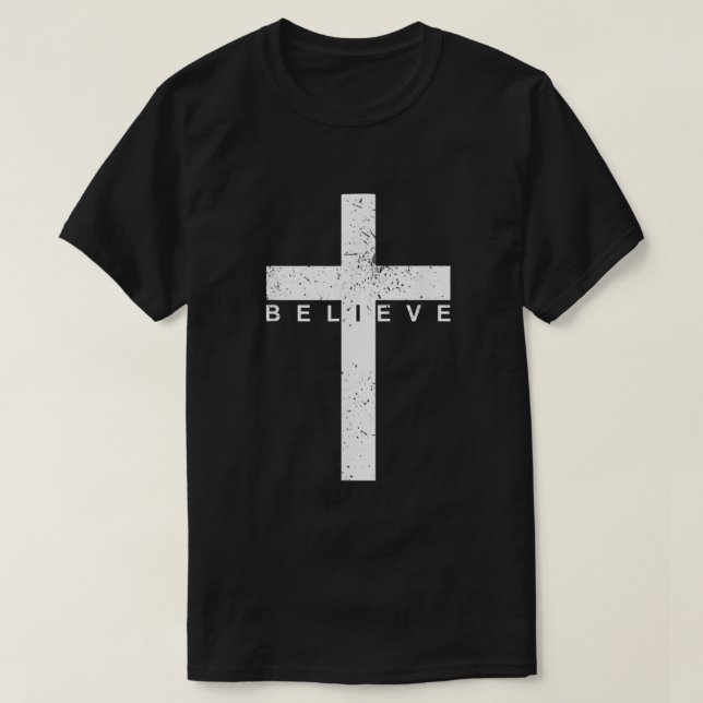 Camiseta Acredite em Cross Christian Say (Frente do Design)