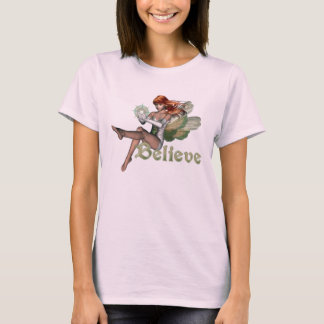 Camiseta Acredite em Fadas - Cabeça Vermelha