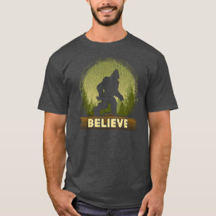 Camiseta Acredite Em Grande Presente De Novidade De Pé Par