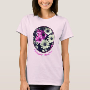 Camiseta Acredite em Milagres Daisies Inspiracional