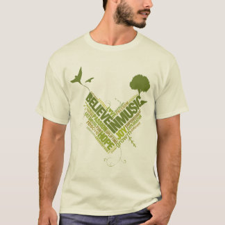 Camiseta Acredite em Música Gráfica T