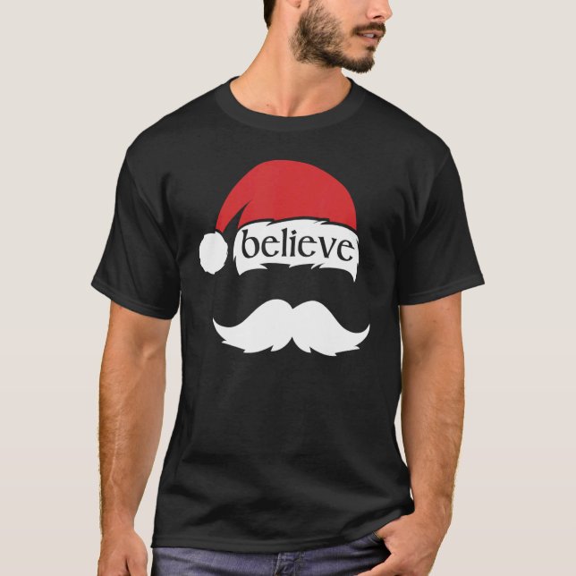 Camiseta Acredite em Papai Noel Matando a Família H (Frente)