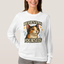 Acredite em Si Mesmo Design de Gato Inspirador