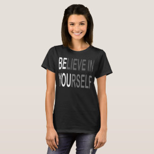 Camiseta Acredite Em Si Mesmo Design Motivacional Minimalis