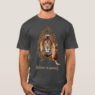 Camiseta Acredite em si mesmo Lion Vintage Inspirational
