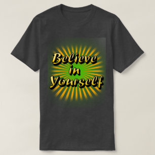 Camiseta Acredite em Si Mesmo - Tipografia Minimalista Mode