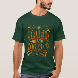 Camiseta Acredite Em Si Mesmo Tipografia Motivacional Camis
