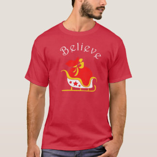 Camiseta Acredite em uma família engraçada Tshirt de Natal