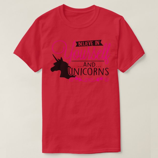 Camiseta Acredite em unicórnios (Frente do Design)