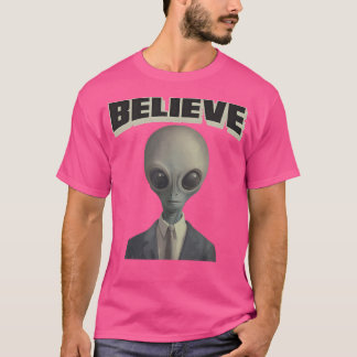 Camiseta Acredite Na Alienígena De Fato Para Ufo Buff Marti