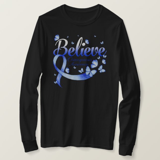 Camiseta Acredite na borboleta OSTEOGENESIS (Frente do Design)