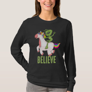 Camiseta Acredite na ficção científica Alienígena espacial