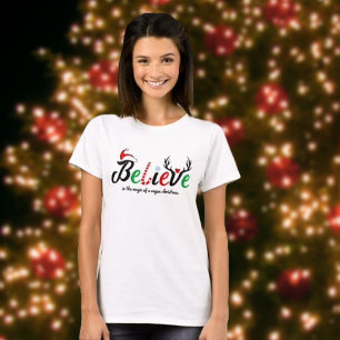 Camiseta Acredite na magia de um natal vegano