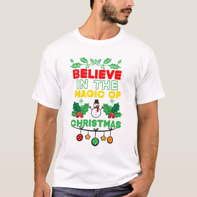 Camiseta Acredite na magia do Natal (Frente)