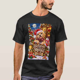 Camiseta Acredite na Magia do Natal – Cachorro Fofo de Féri