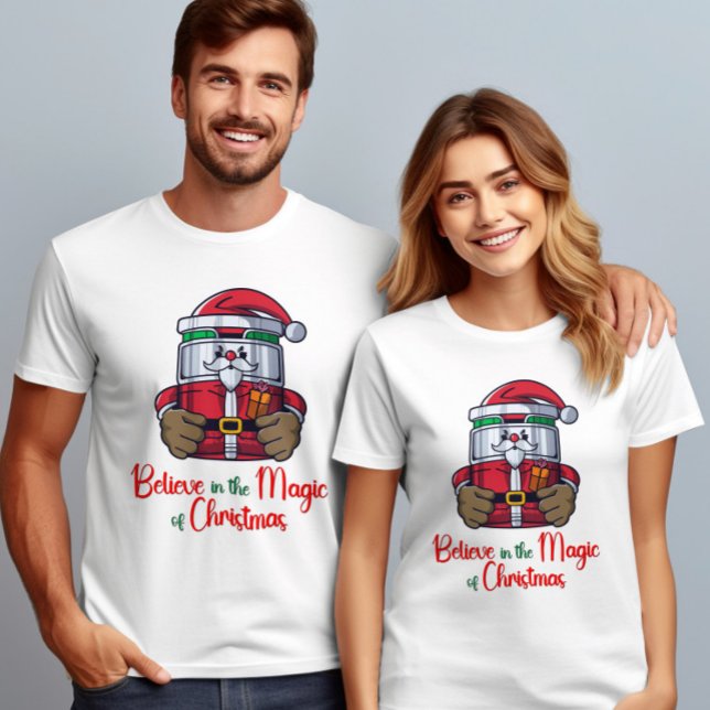 Camiseta Acredite na magia do Pai Natal (Criador carregado)