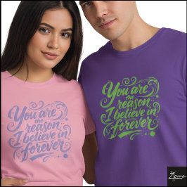 Camiseta Acredite No Brush Script Grunge Eterno