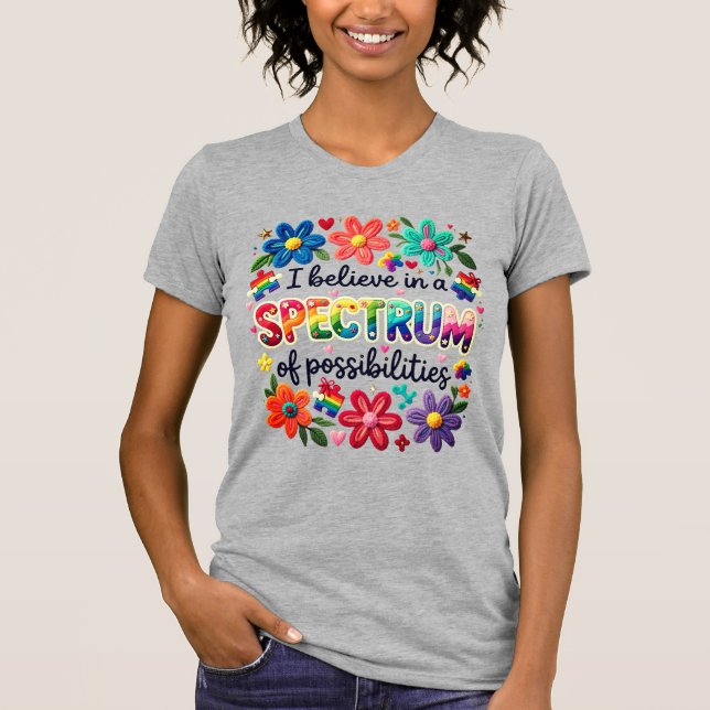 Camiseta Acredite no Espectro de Possibilidades (Frente)