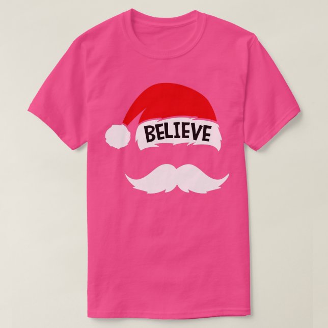 Camiseta Acredite no Natal Acredite no Pai Natal Que Feliz  (Frente do Design)