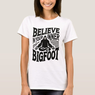 Camiseta Acredite No Seu Pé Grande Interior Yoga Divertido