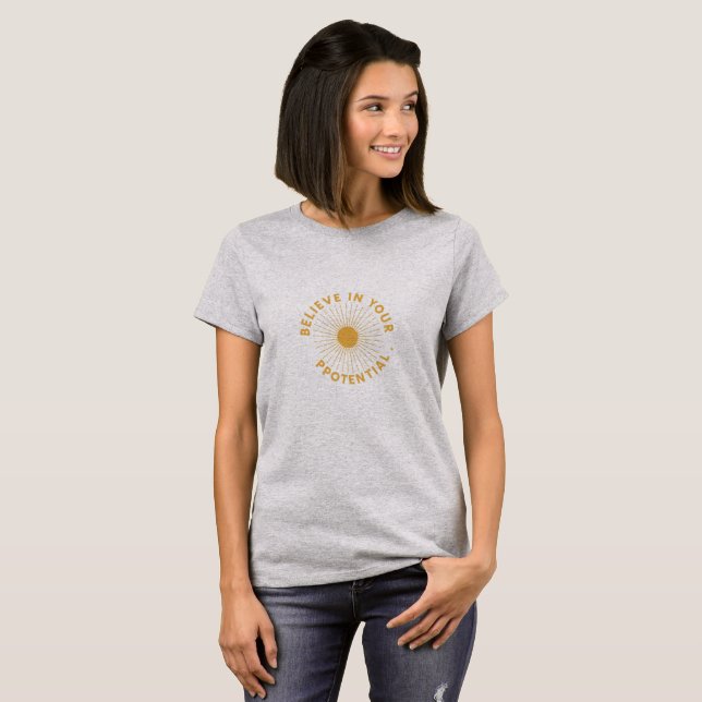 Camiseta Acredite no seu potencial. (Frente Completa)