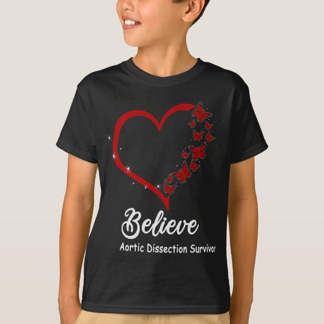 Camiseta Acredite no Sobrevivente da Dissecação Aórtica, fi (Frente)