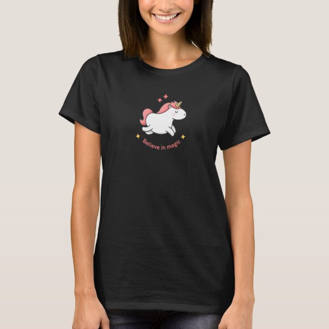 Camiseta Acredite no Unicórnio Mágico (Frente)