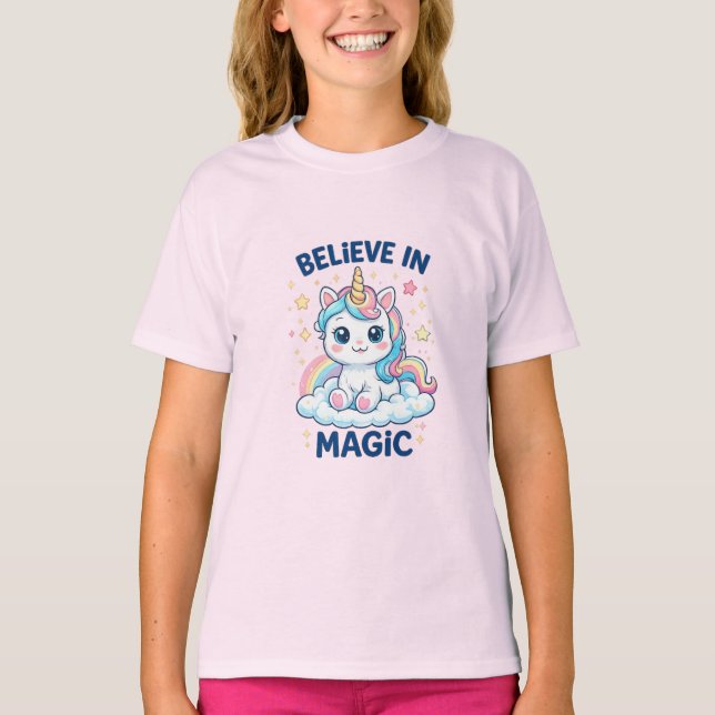 Camiseta Acredite no Unicórnio Mágico (Frente)