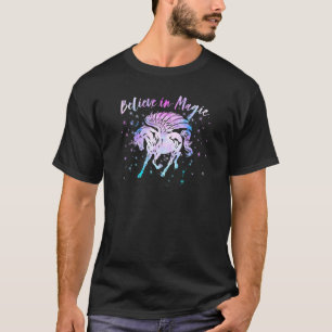 Camiseta Acredite no Unicórnio Pegasus Magico Asa Voadora
