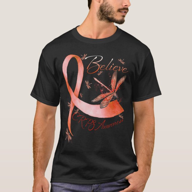 Camiseta Acreditem na Consciência do Crps Dragonfly Laranja (Frente)