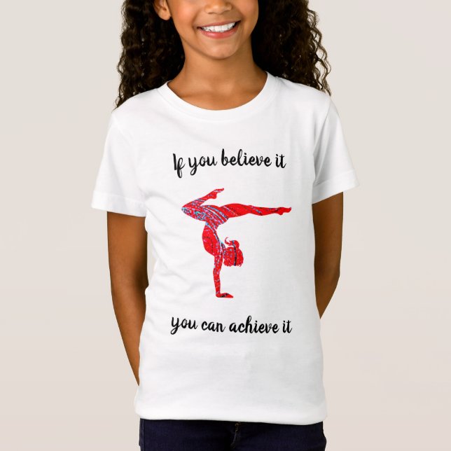 Camiseta Acreditem na ginástica Abstrato T-Shirt (Frente)