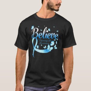 Camiseta Acreditem na Trisomia 18 Borboleta da Consciência 