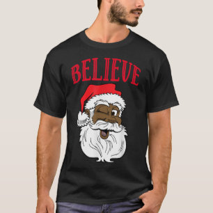 Camiseta Acreditem no Cristo da família afro-americana Sant