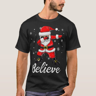 Camiseta Acreditem no Natal Dabbing Santa Claus Kids Boys G