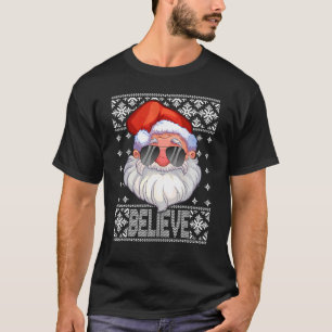 Camiseta Acreditem que Papai Noel domina óculos Fabulosos d