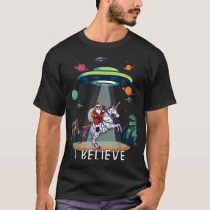 Camiseta Acreditem que Papais noeis de OVNI Alienígena do D