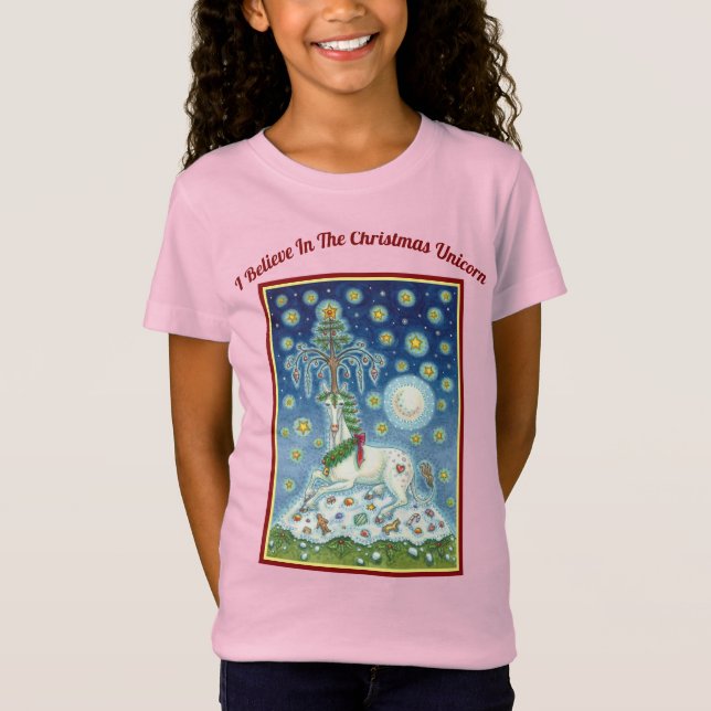 CAMISETA ACREDITO NO NATAL UNICORN JERSEY T-SHIRT (Frente)