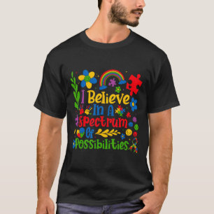Camiseta Acredito Num Espectro De Possibilidades Autismo Aw