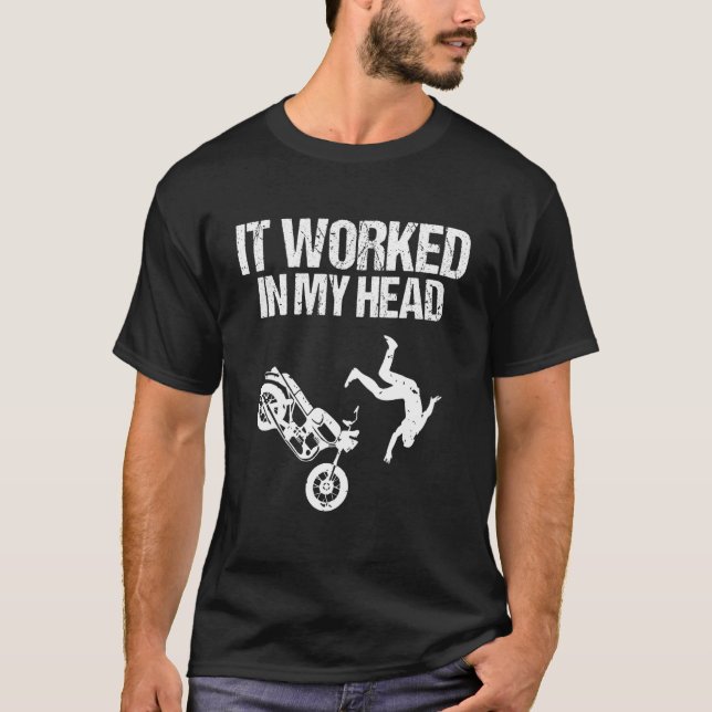 Camiseta Acróbata Engraçado de Motocicleta (Frente)