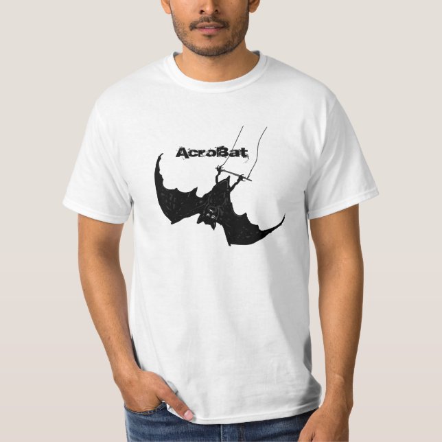 Camiseta Acrobata, um bastão em um trapézio (Frente)
