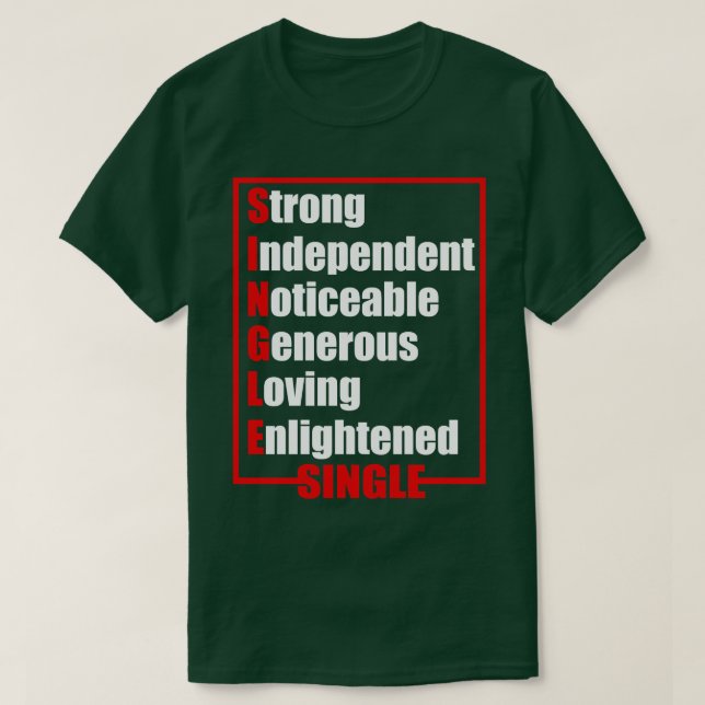 Camiseta acrônimo de solteiro 1 (Frente do Design)