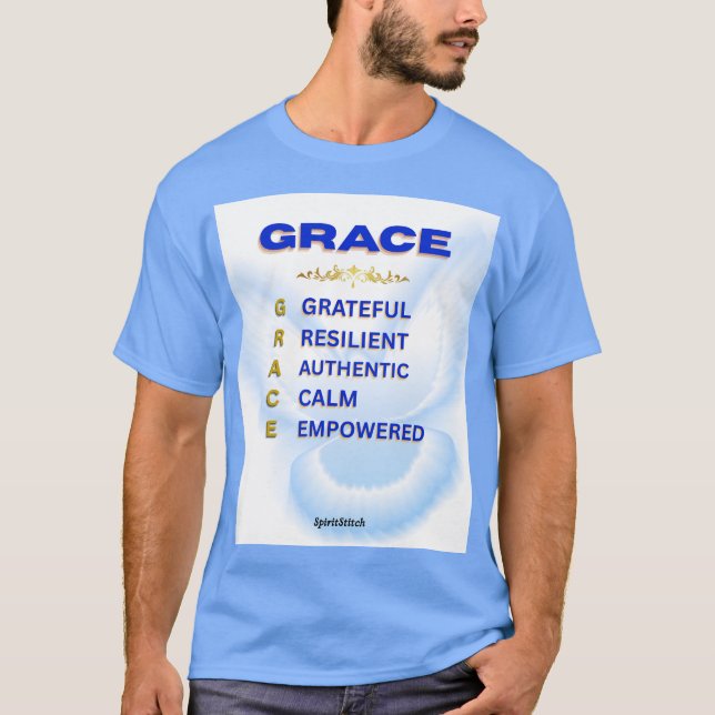 Camiseta Acrônimo GRACE Inspirational Men's T-Shirt (Frente)