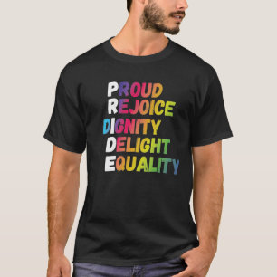 Camiseta acrônimo PRIDE
