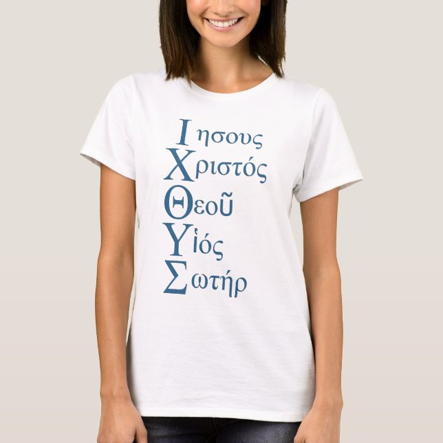 Camiseta Acrostic de IXOYE (azul) (Frente)
